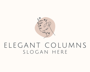 Elegant Floral Woman logo design