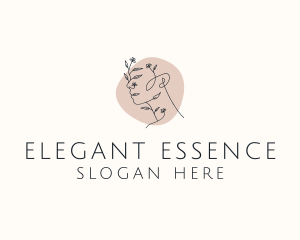 Elegant Floral Woman logo design