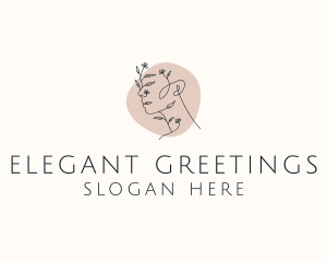 Elegant Floral Woman logo design