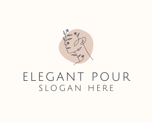 Elegant Floral Woman logo design