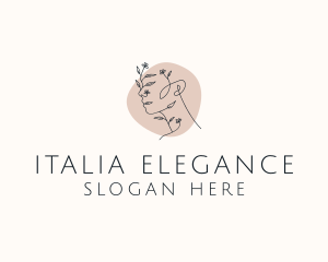 Elegant Floral Woman logo design