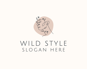 Elegant Floral Woman logo design