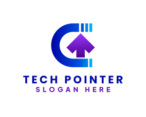 Pointer - Application Pointer Letter C logo design