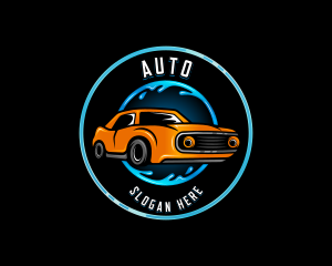 Racing Car Wash Logo