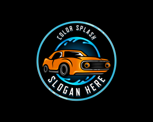 Racing Car Wash logo design