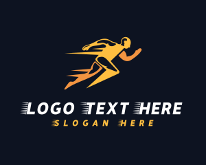 Man - Lightning Fast Runner logo design