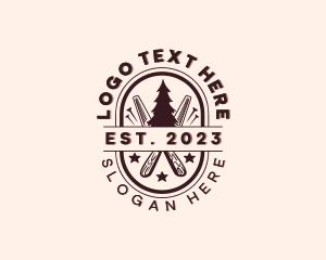 Log - Rustic Woodworker Carpenter logo design