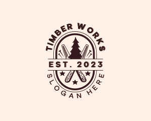 Rustic Woodworker Carpenter logo design