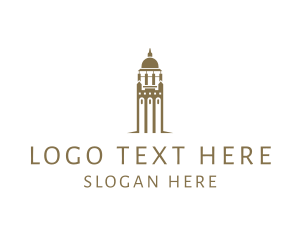 Landmark - Golden Bell Tower logo design