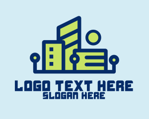 Silicon Valley - Digital Tech Building logo design