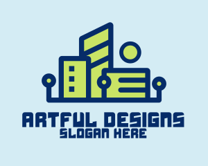 Illustration - Digital Tech Building logo design