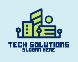 Tech - Digital Tech Building logo design