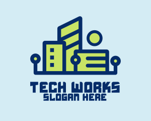 Digital Tech Building logo design