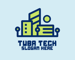 Digital Tech Building logo design