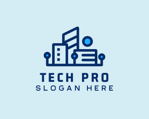 Tech - Digital Tech Building logo design