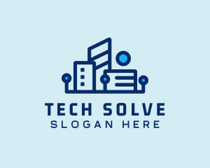 Digital Tech Building logo design