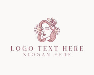 Skincare - Beauty Woman Floral logo design