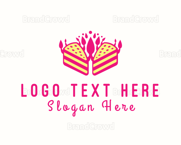 Bakery Pink Cake Logo