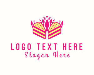 Slice - Bakery Pink Cake logo design
