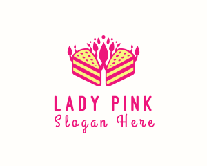 Bakery Pink Cake  logo design