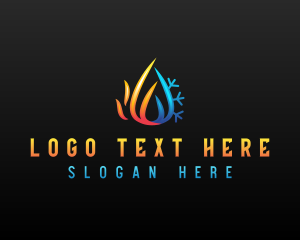 Fire - Fire Ice HVAC logo design