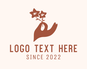 Scent - Flower Plant Hand logo design