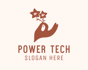 Flower Plant Hand Logo