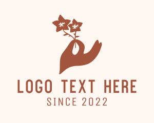 Flower Shop - Flower Plant Hand logo design