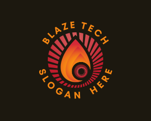 Fire Light Rays logo design