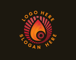 Sustainable - Fire Light Rays logo design