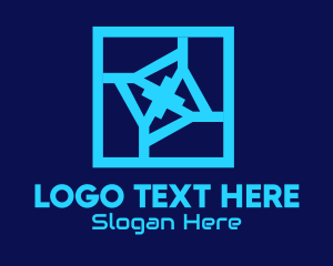 Crate - Blue Tech Box logo design