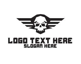 Horror - Aviation Skull logo design