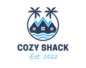 Shack - Palm Tree Beach Resort logo design