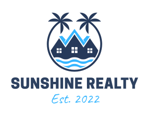 Florida - Palm Tree Beach Resort logo design