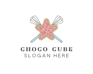Confectionery - Star Cookie Whisk logo design