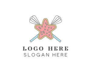 Culinary - Star Cookie Whisk logo design