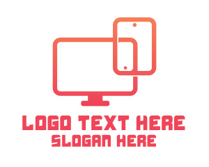 Gadget Shop - Red Gadget Technician logo design