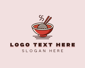 Noodle Chopsticks Bowl Logo