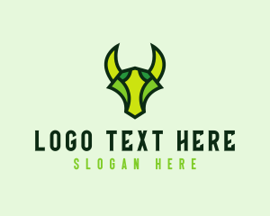 Bison - Gaming Bull Horns logo design