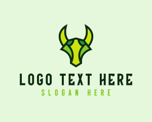 Cartoon - Gaming Bull Horns logo design