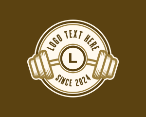 Exercise - Weightlifting Gym Barbell logo design