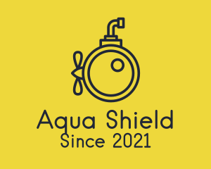 Waterproof - Underwater Submarine Camera logo design