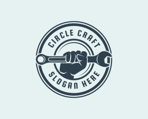 Mechanic Fist Wrench logo design