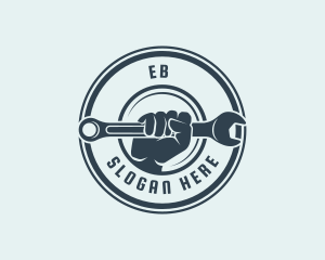 Machinery - Mechanic Fist Wrench logo design