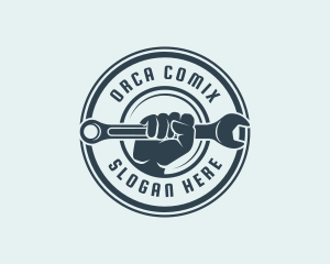 Handyman - Mechanic Fist Wrench logo design