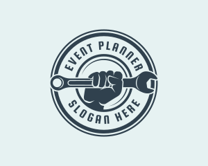 Manufacturing - Mechanic Fist Wrench logo design