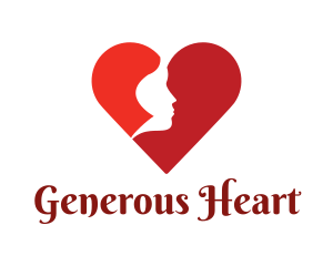 Red Woman Heart logo design