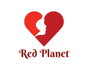 Red Woman Heart logo design