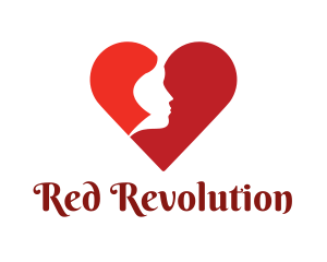 Red Woman Heart logo design