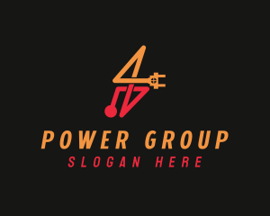 Power Electric Plug Logo